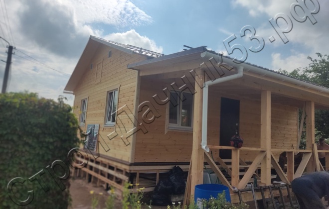 1 Каркасно-щитовой дом Д-150, 8х7м, 56 М², Московская область, Рузский район, СНТ «Томшина гора» (2)